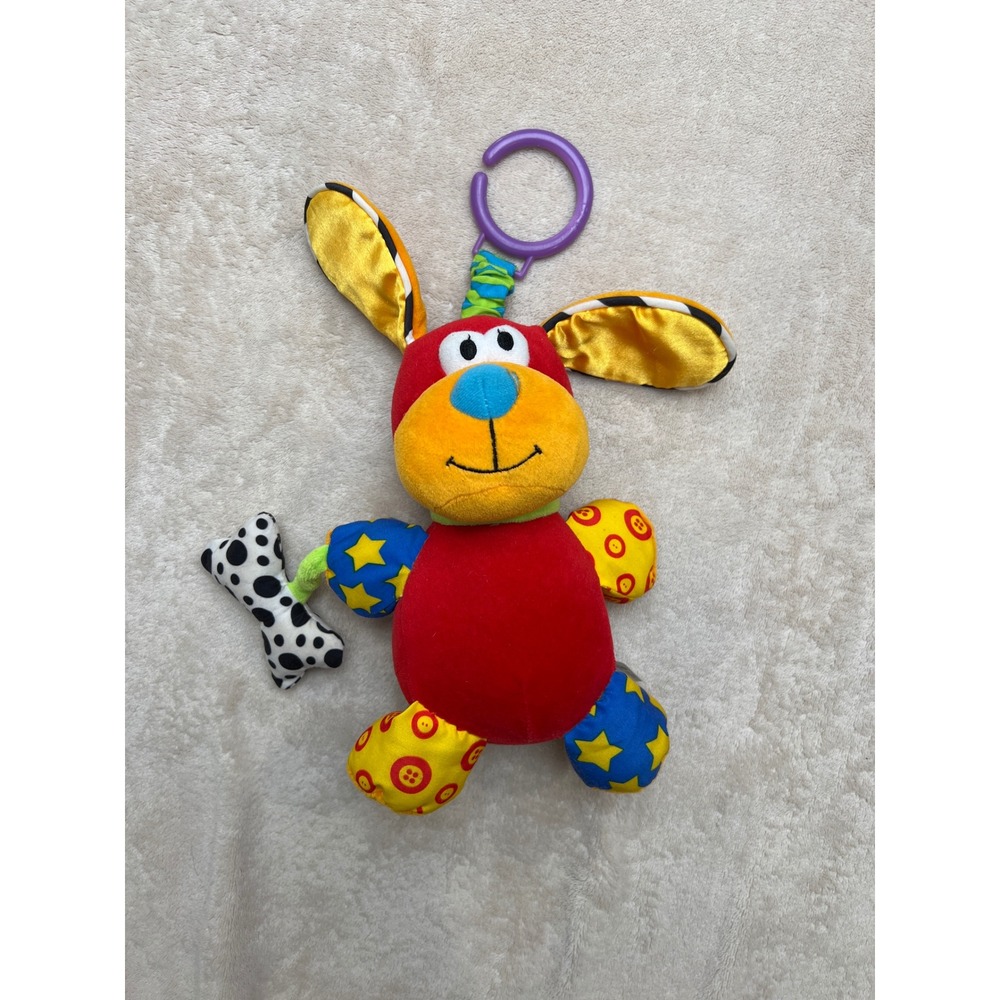 VTG Rare Lamaze Baby Einstein Pup Squeak Puppy Rattle Squeak Plush Toy 13.5"